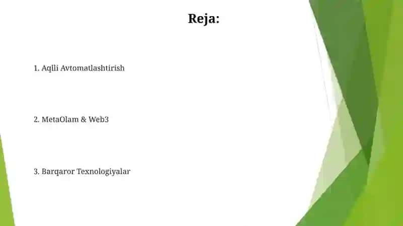 Barqaror Texnologiyalar 2