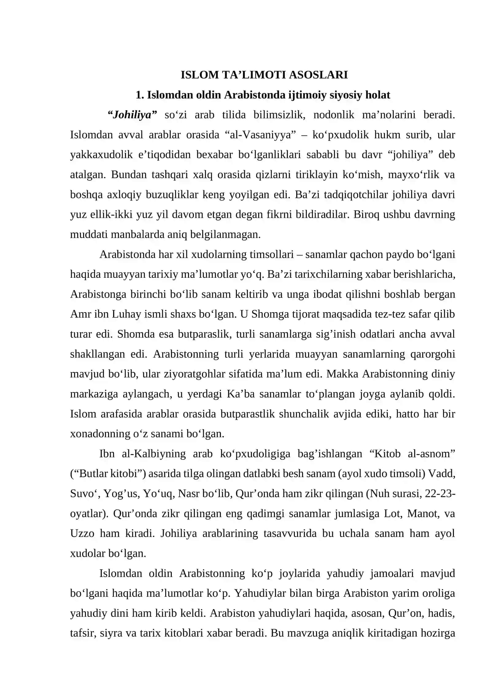 Islom talimoti asoslari 2