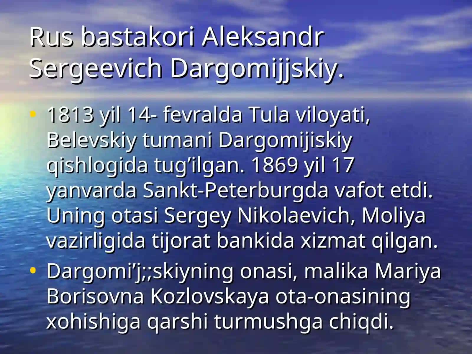Rus bastakori Aleksandr Sergeevich Dargomijjskiy 2