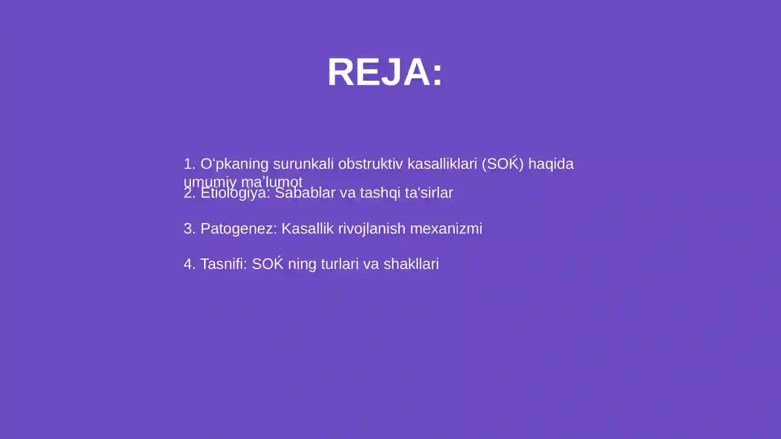 Oʻpkaning surunkali obstruktiv kasalliklari 2