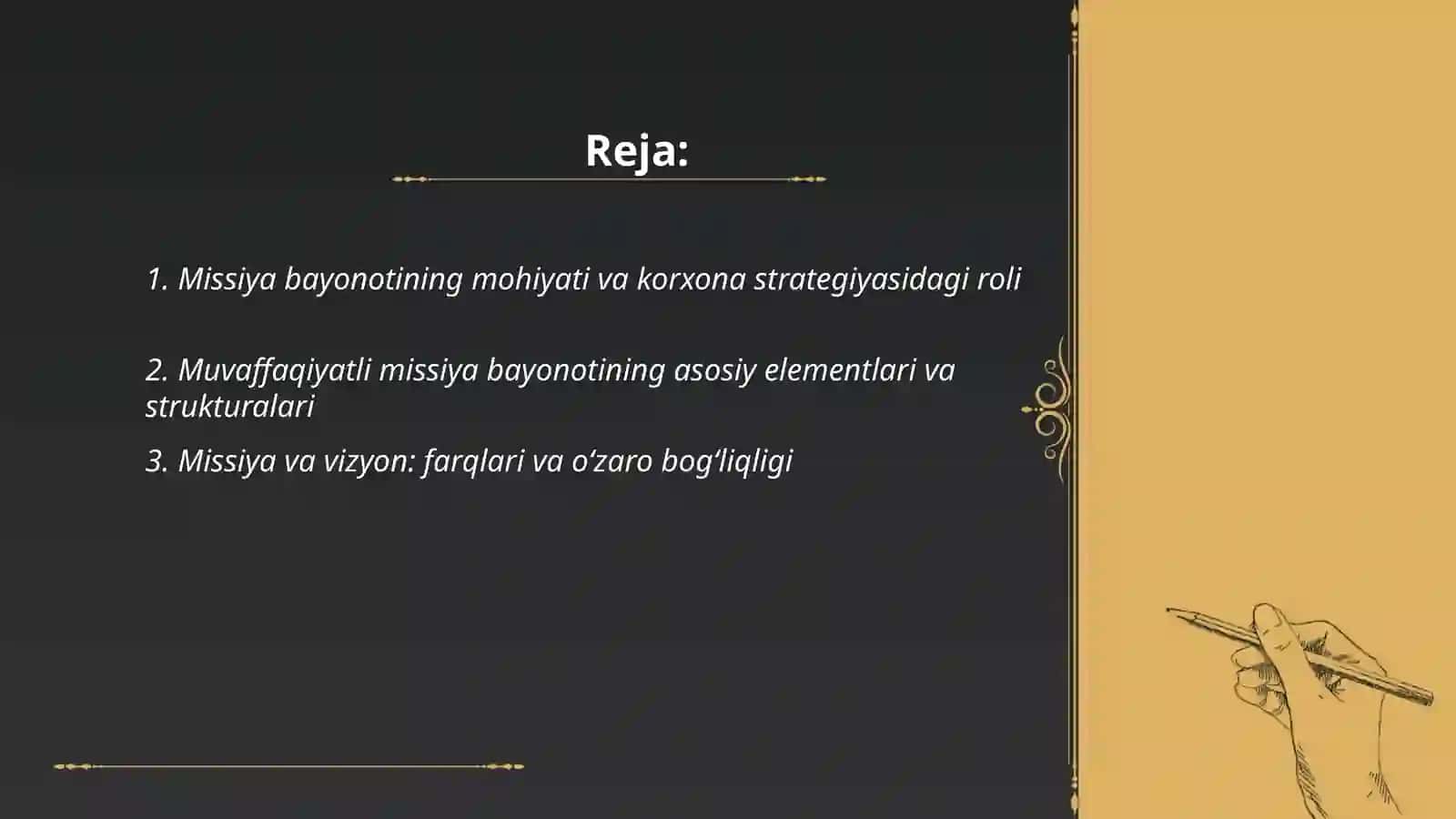 Missiya bayonoti tahlili 2