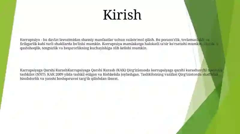 Karrupsiyaga Qarshi Kurash 2