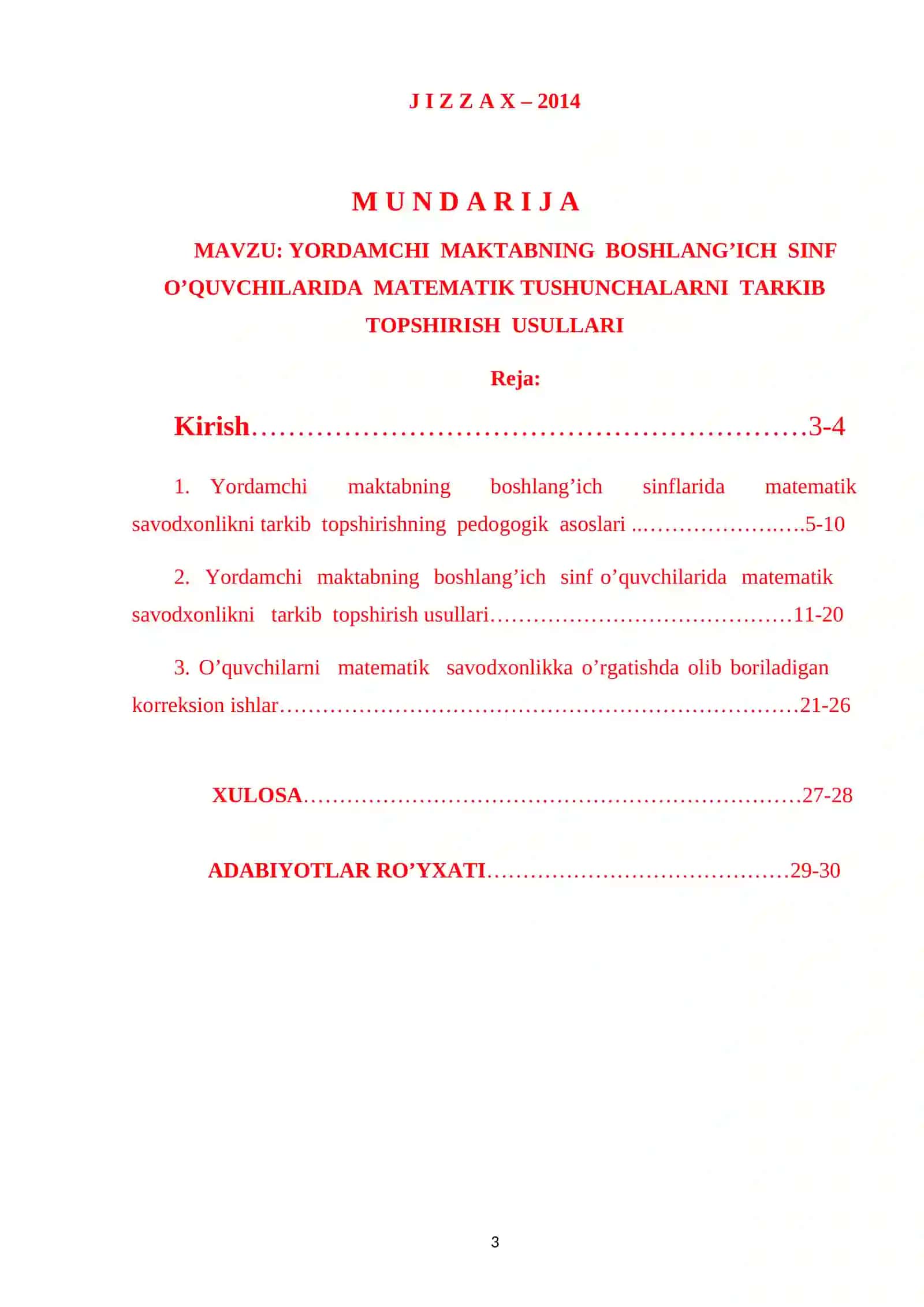 MATEMATIKA O`QITISH MAXSUS METODIKASI 2