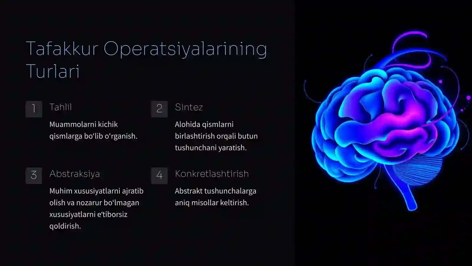 Tafakkur Operatsiyalari 2