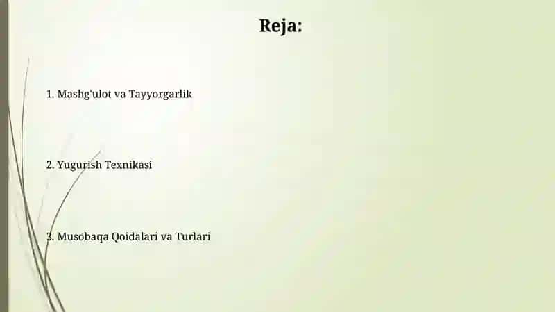 Yengil atletika qisqa masofaga yugurish 2