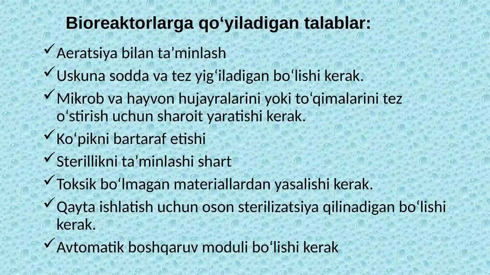 Bioreaktorlar apparatlar va jarayonlar 2