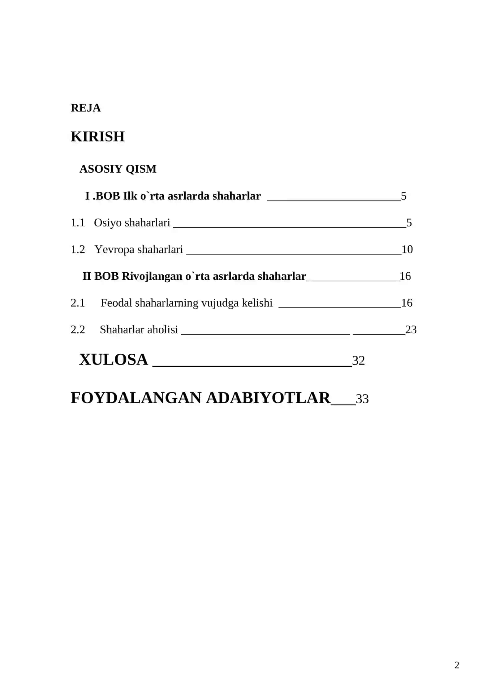 O`rta asr shaharlaring vujudga kelishi 2