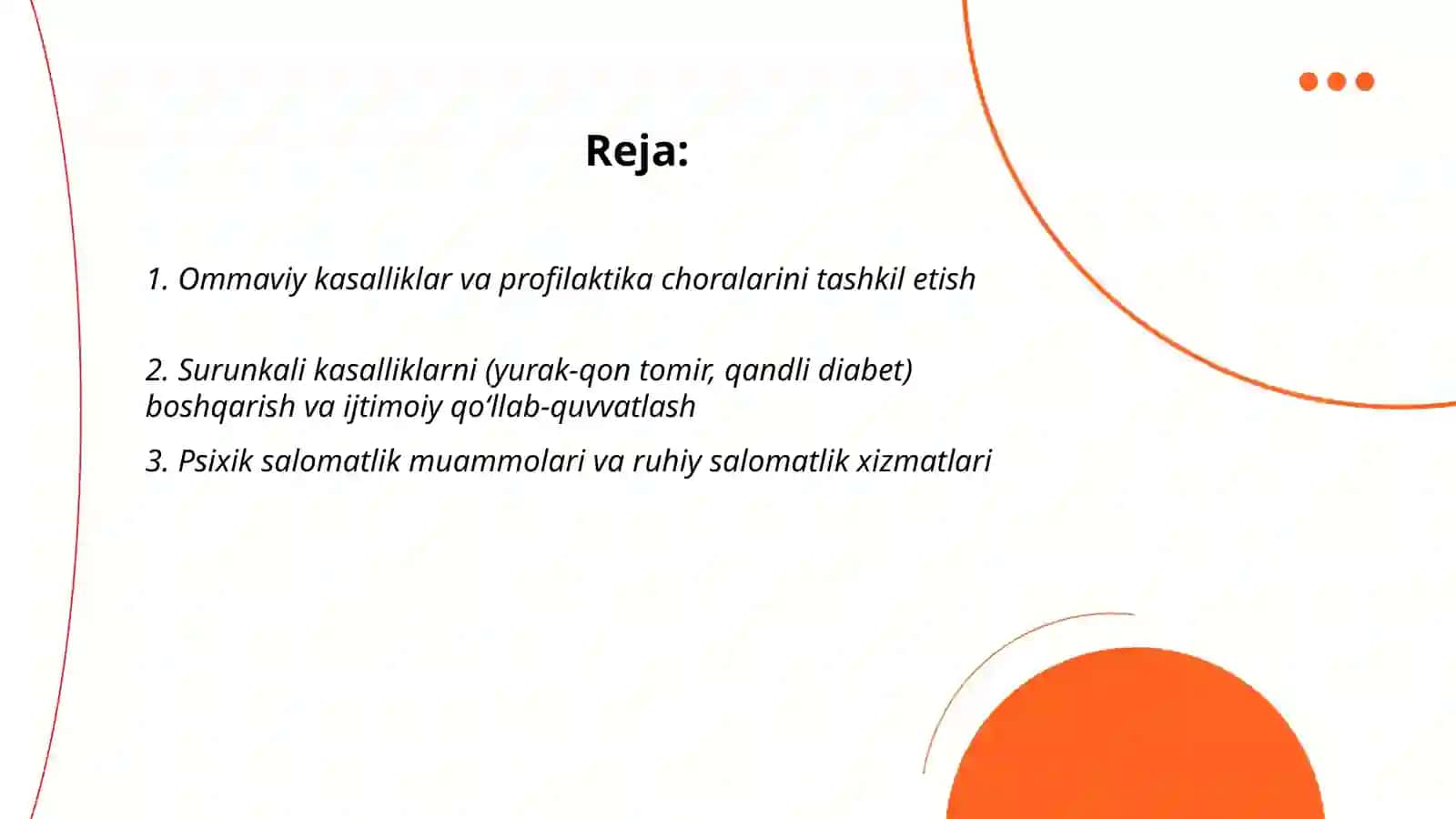 Salomatlik muammolari va tibbiy ijtimoiy xizmatlar 2