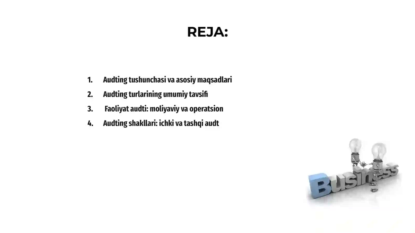 Auditning turlari va shakllari 2