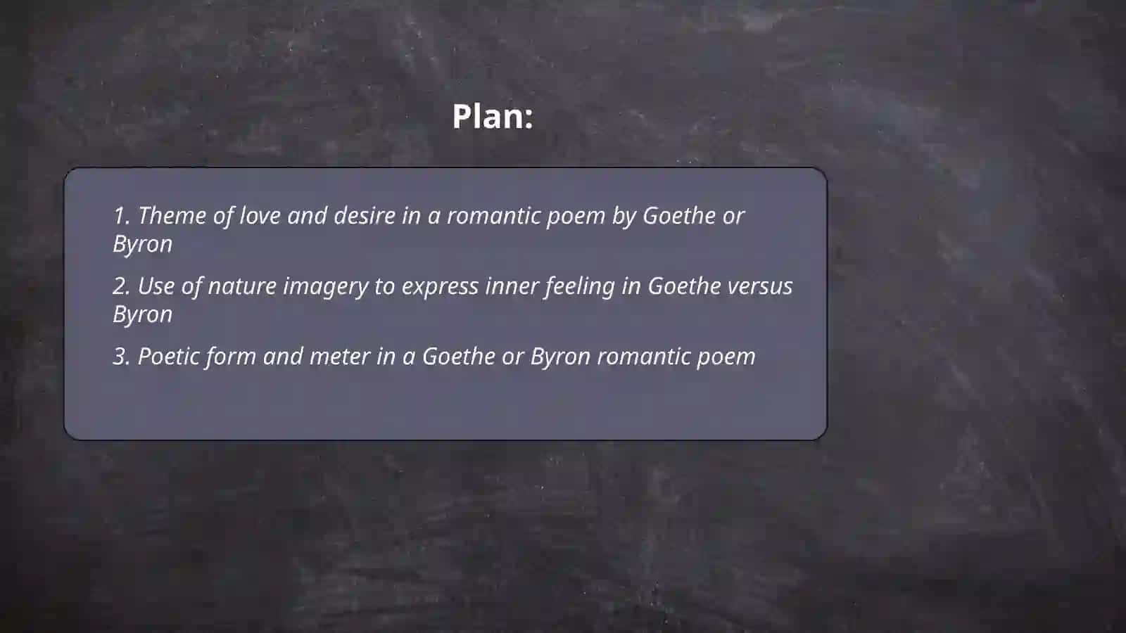 Analysis of a romantic poem: Goethe or Byron 2