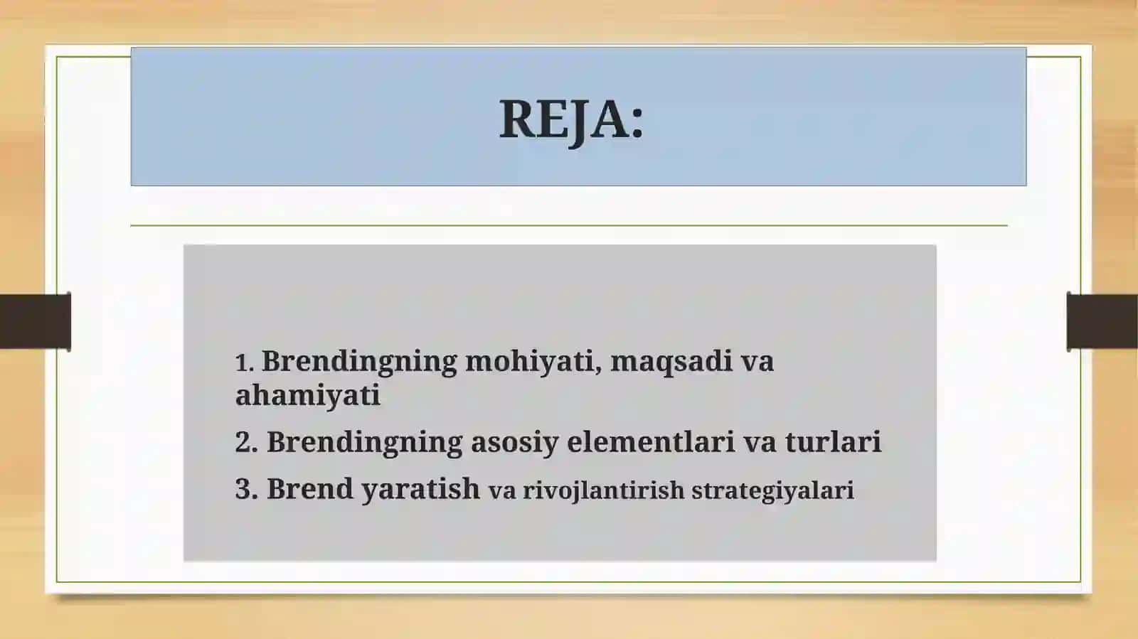 BRENDING mavzusi boyicha slayt 12 list 2