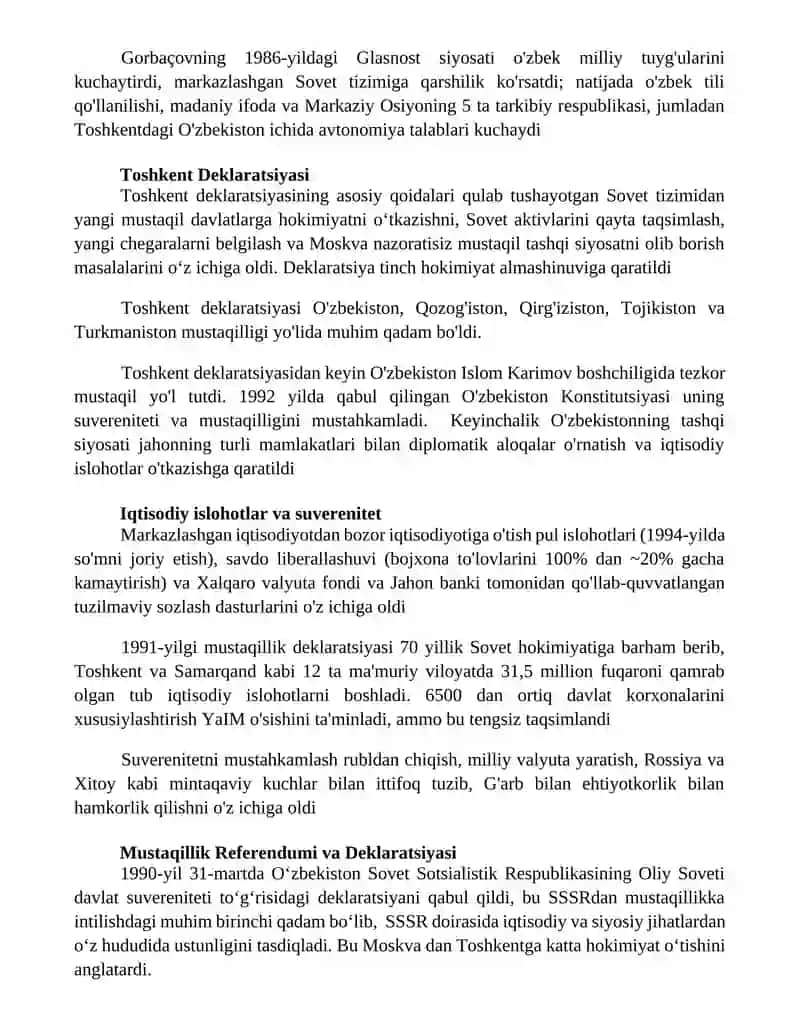 O'zbekiston mustaqillik harakati 2
