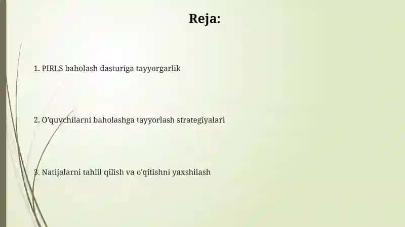 Xalqaro PIRLS baholash dasturiga tayyorgarlik 2