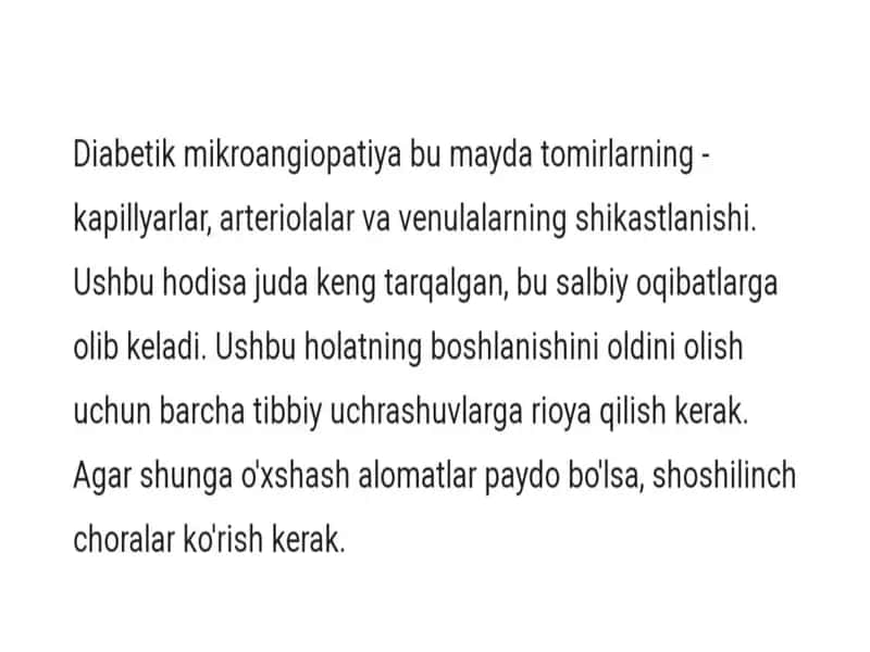 Diabetik mikroangiopatiya 2