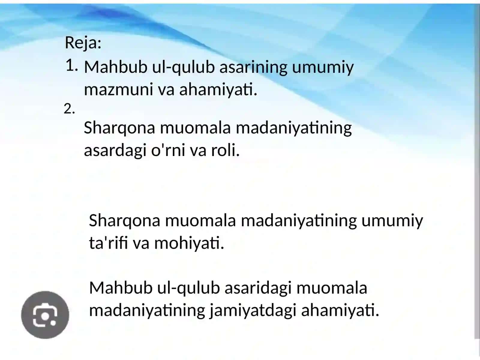 "Mahbubul-qulub"asaridaSharqonamuomalamadaniyati 2