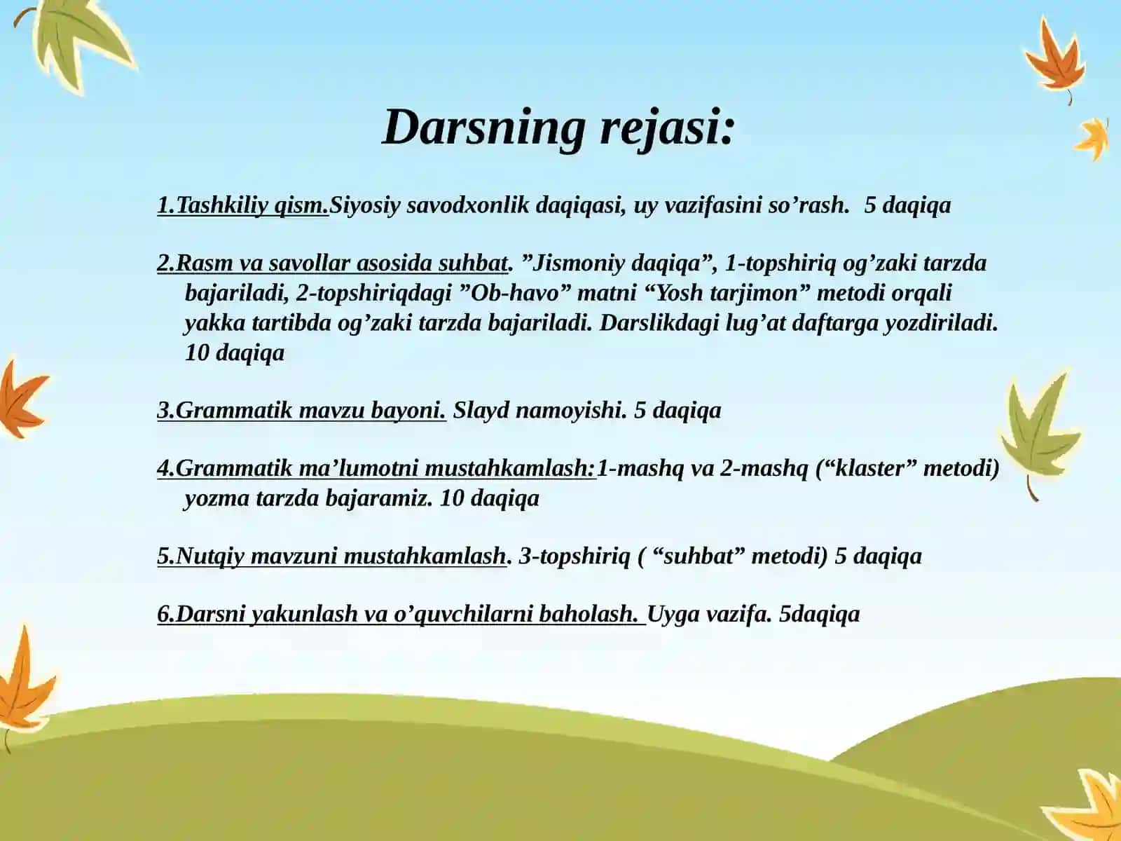 Darsning rejasi 2
