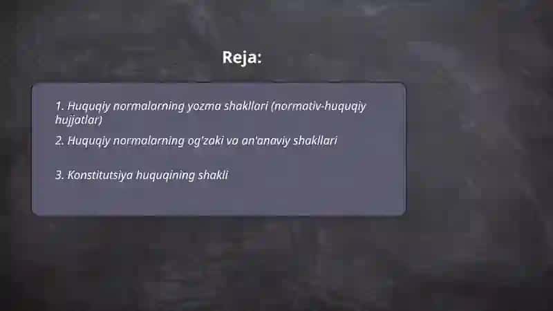 Huquq shakllari 2