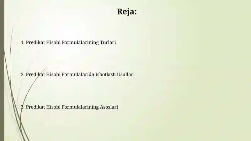 Predikatlar algebrasi formulalari 2