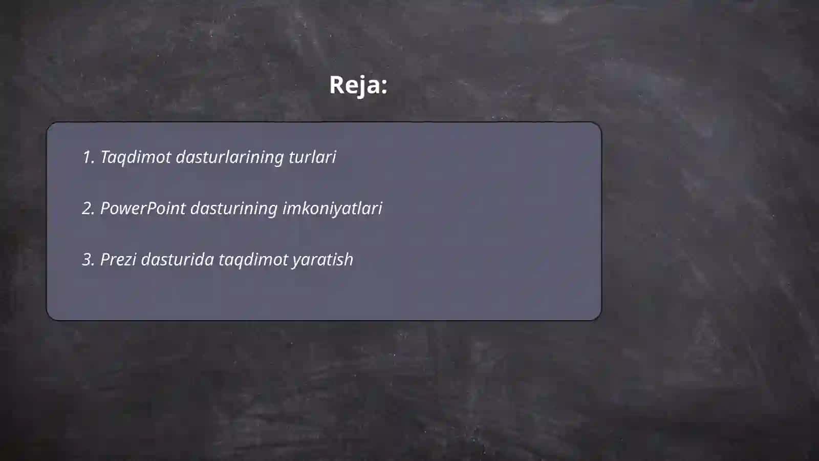 Taqdimot dasturlari (PowerPoint Prezi Focusky va boshqa dasturlar) 2