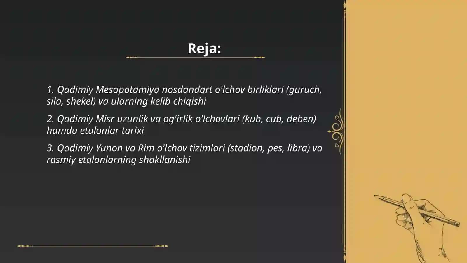 Miqdorlarning etalon birliklari 2