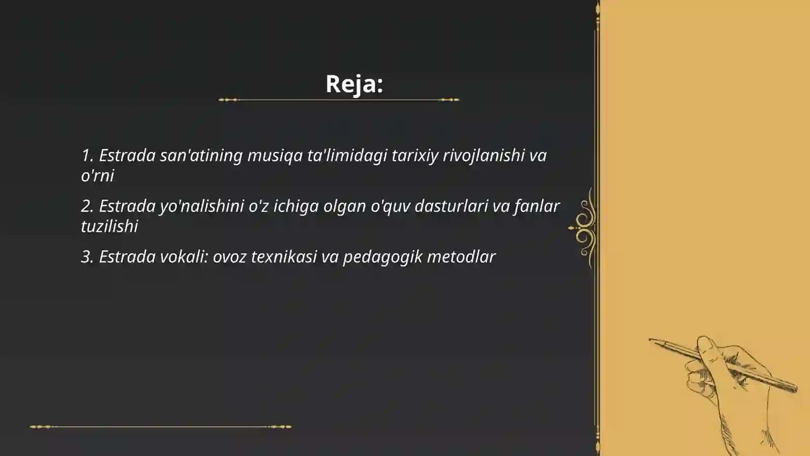 Estrada san'atining musiqa ta'limidagi tarixiy rivojlanishi va o'rni 2