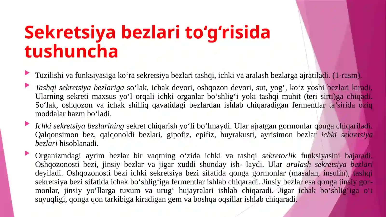 Ichki sekretsiya bezlari 2