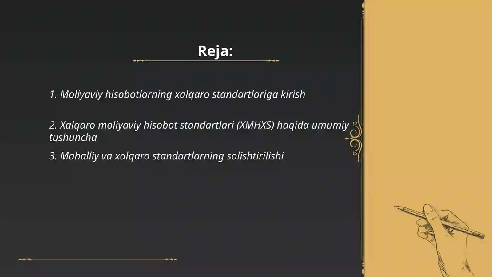 Moliyaviy hisobotlarning xalqaro standartlariga oʻtish 2