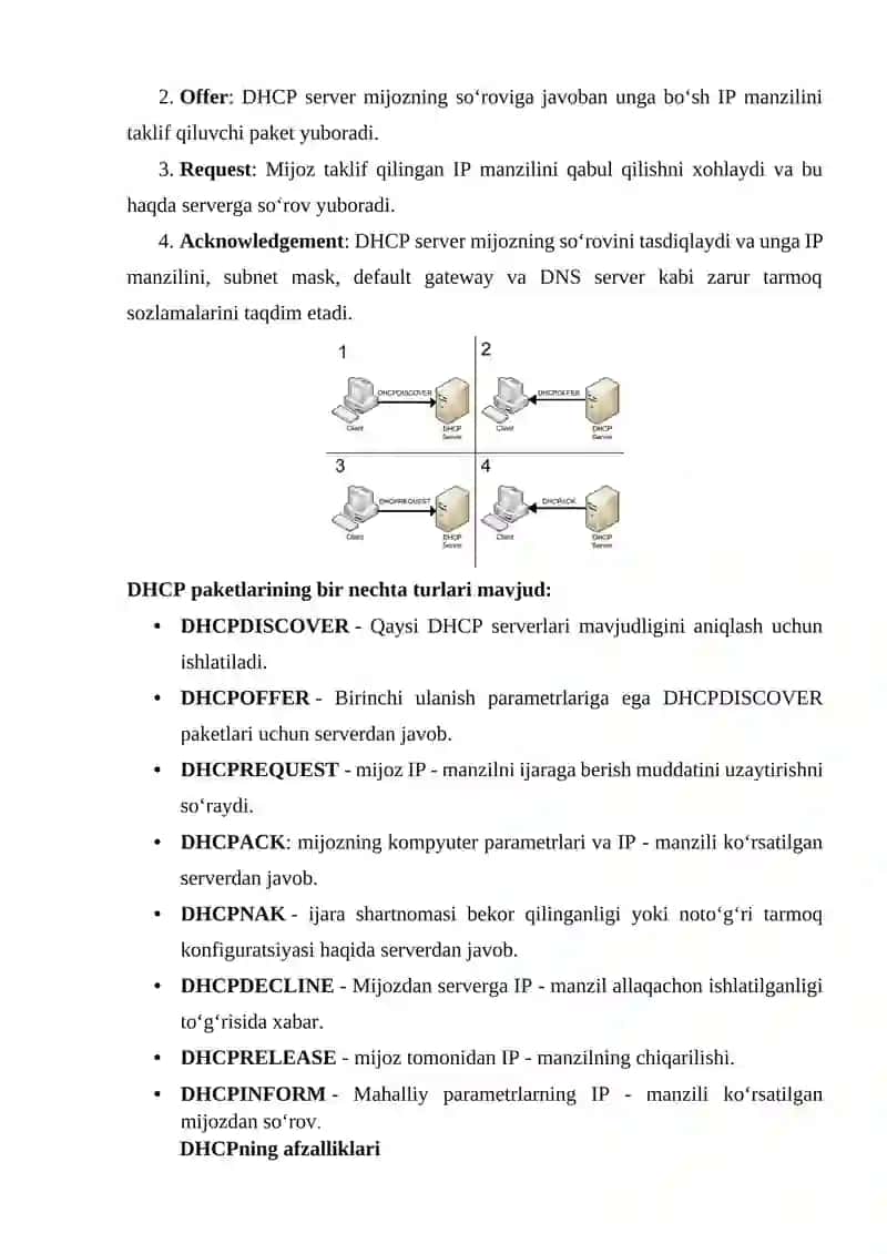 DHCP protokoli 2