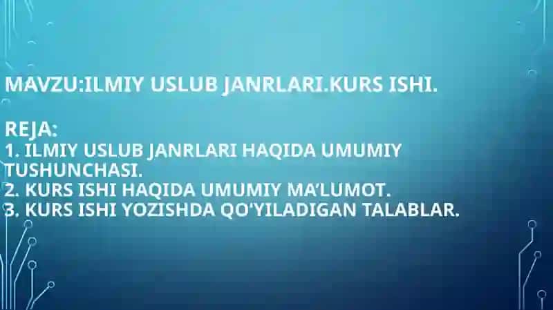 Ilmiy uslub janrlari haqida umumiy tushuncha 2