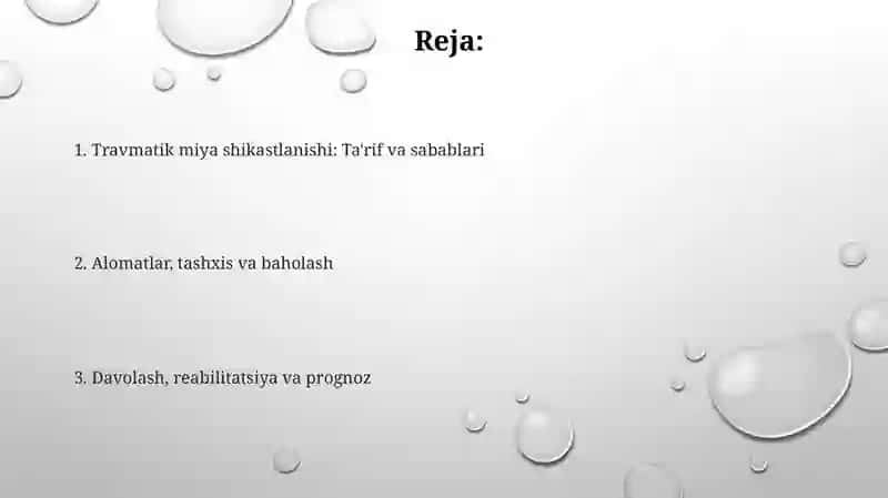 Bosh miya travmasi 2