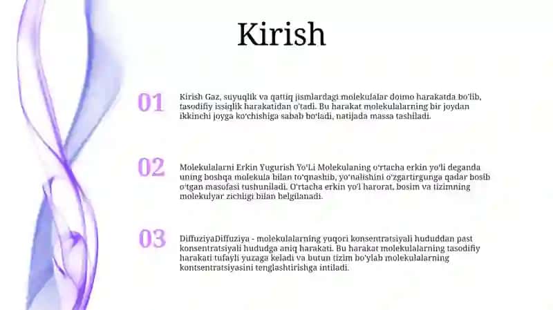 Molekulalarni Erkin Yugurish YoʻLi 2