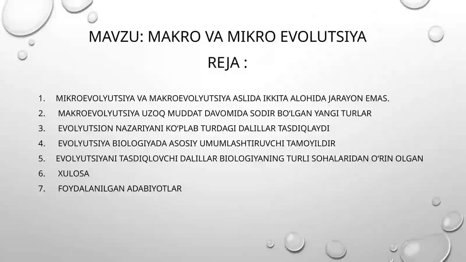 MAKRO VA MIKRO EVOLUTSIYA 2