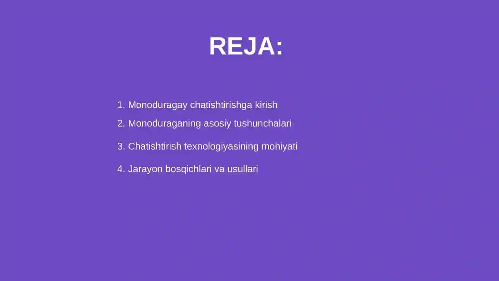 Monoduragay chatishtirish 2