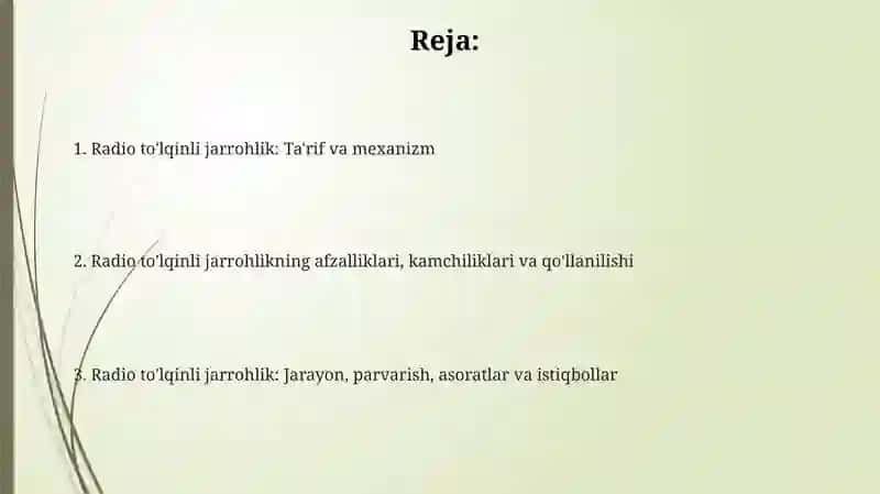 Radio to'lqinli jarroxlik usuli 2