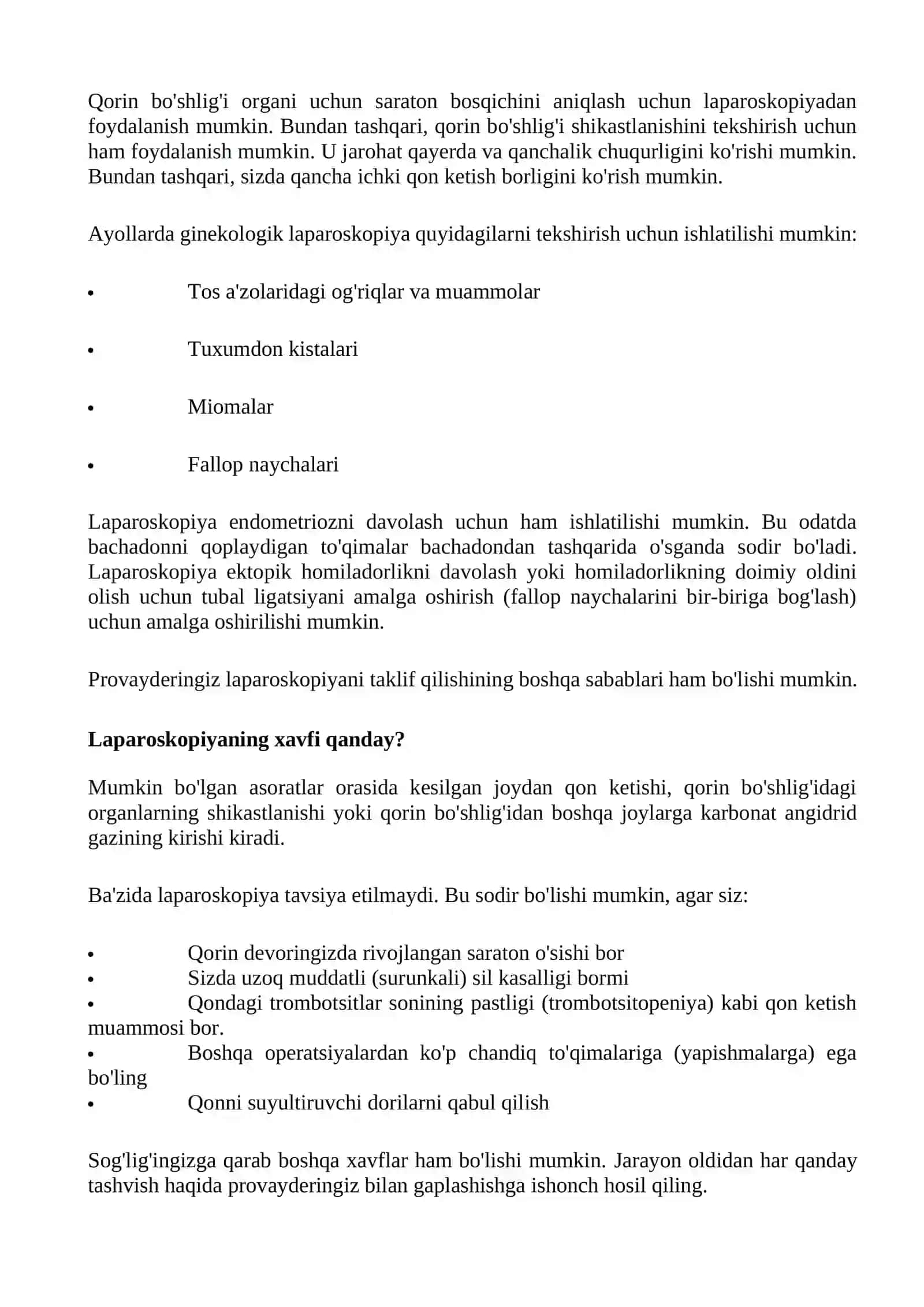 Laparoskopik operatsiyalar 2