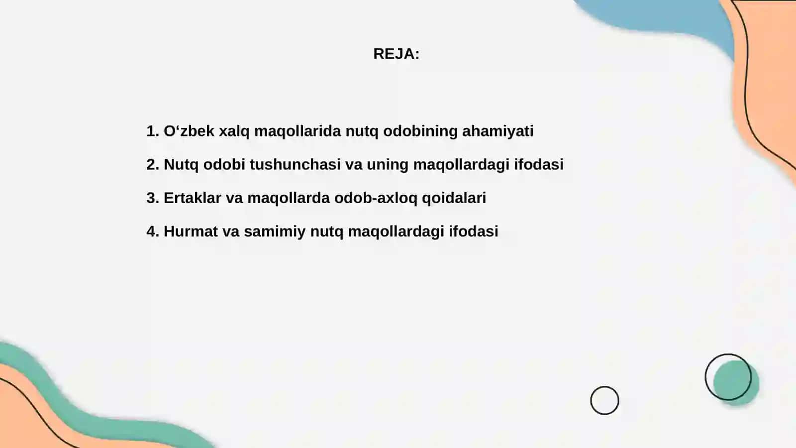 Oʻzbek xalq maqollarida nutq odobining aks etishi 2