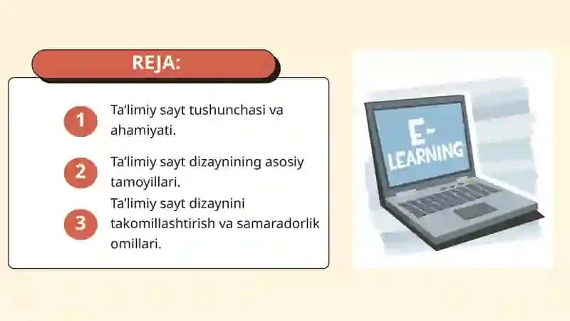 Ta'limiy sayt dizayni bilan ishlash 2
