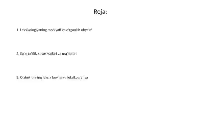 Leksikologiya faniga kirish 2