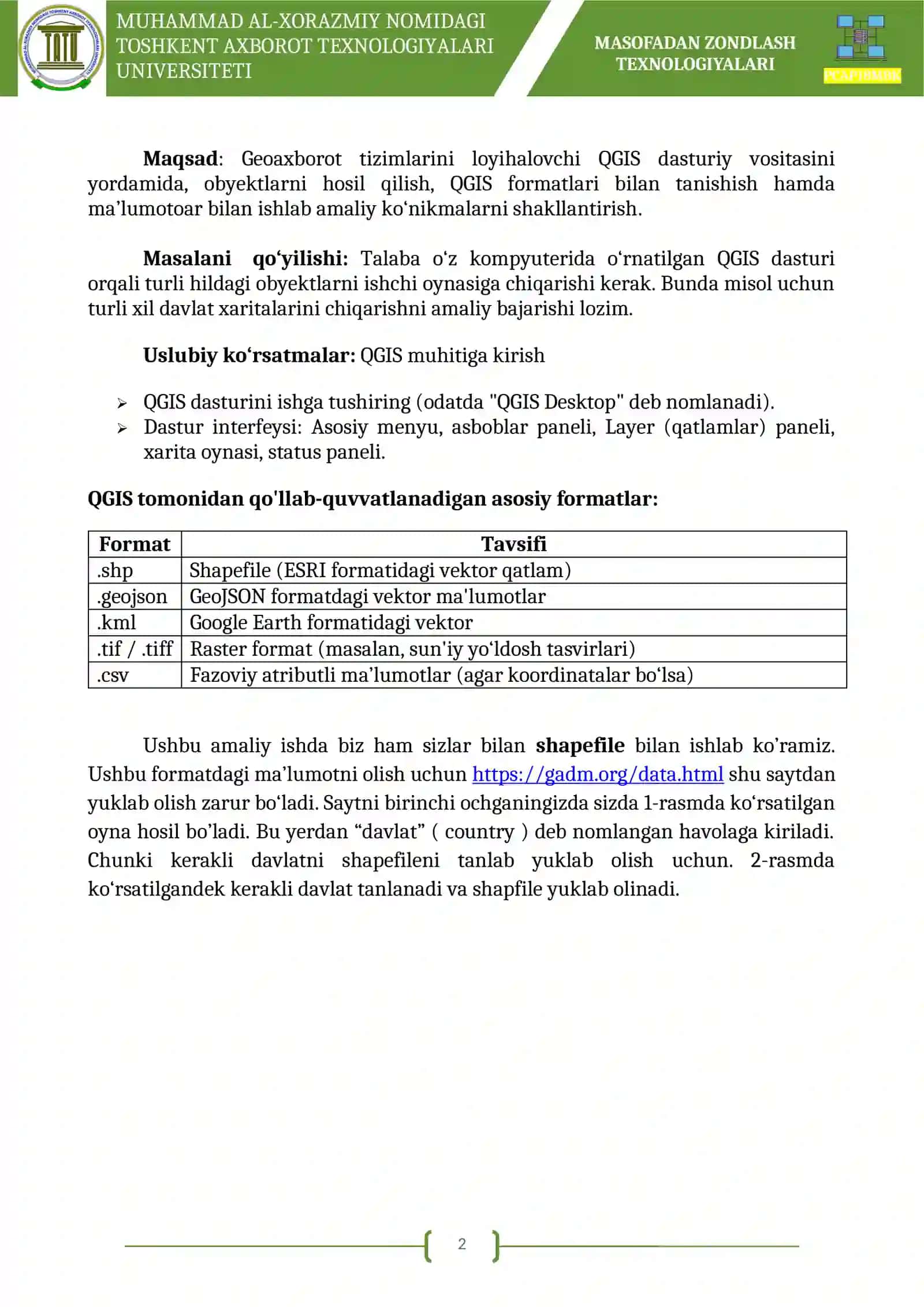 MASOFADAN ZONDLASH TEXNOLOGIYALARI 2