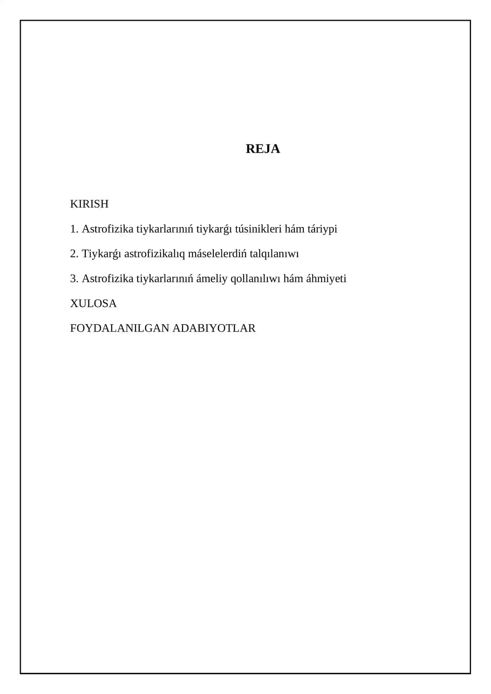 Astrofizika tiykarı 2