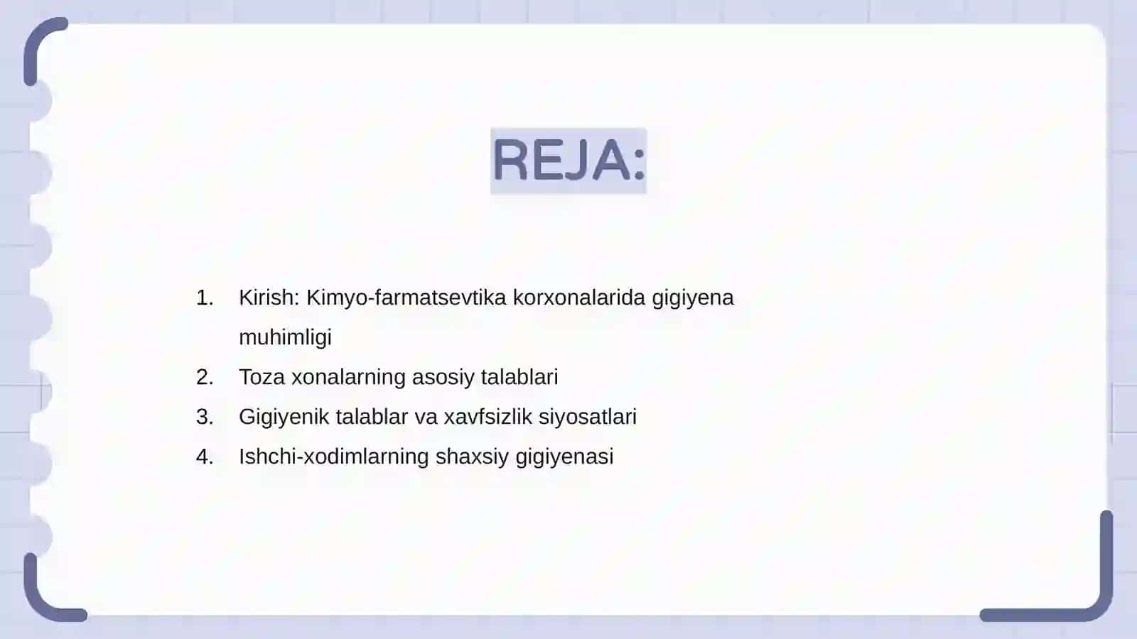 Kimyo-farmatsevtika korxonalarida gigiyena muhimligi 2