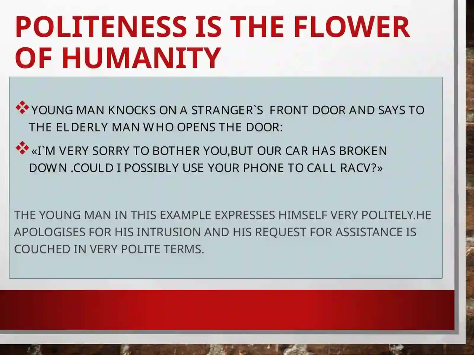 Politeness and Positive Politeness  Strategies 2