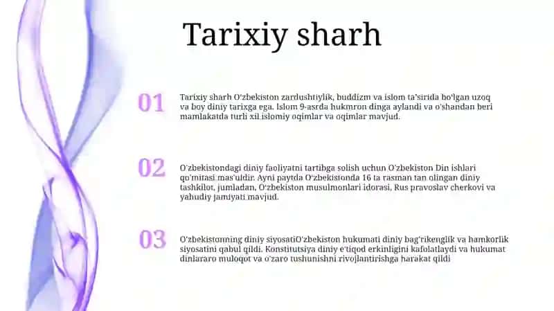 O'Zbekistonda Faoliyat Yurituvchi Diniy Tashkilotlar 2