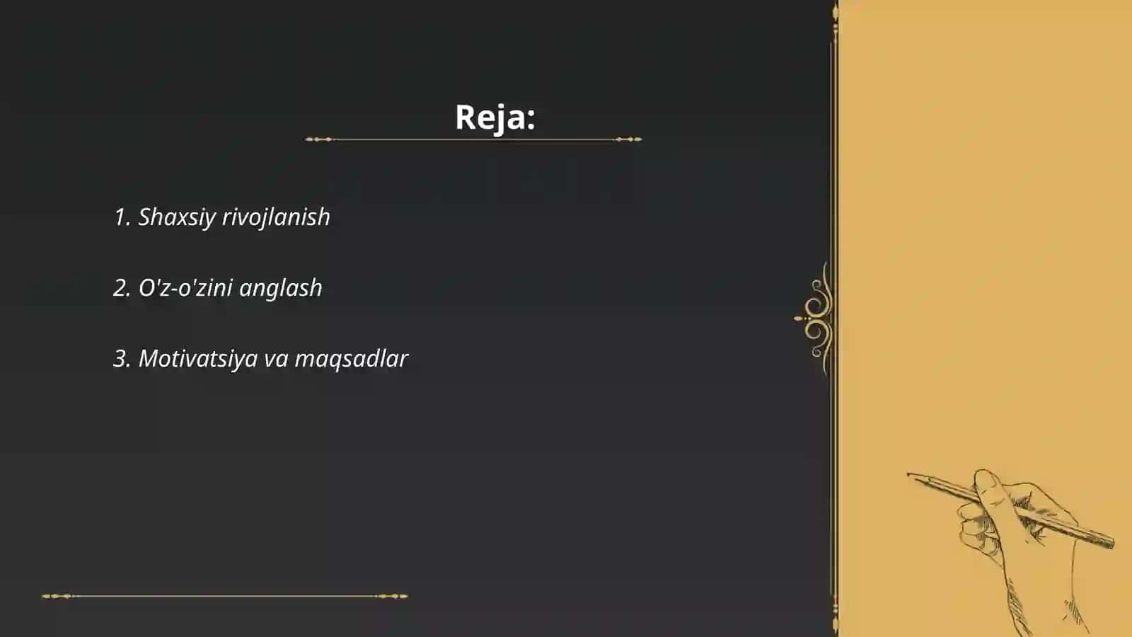 Shaxsiy rivojlanish 2