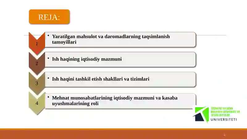 Ishhaqi va mehnat munosabatlari 2
