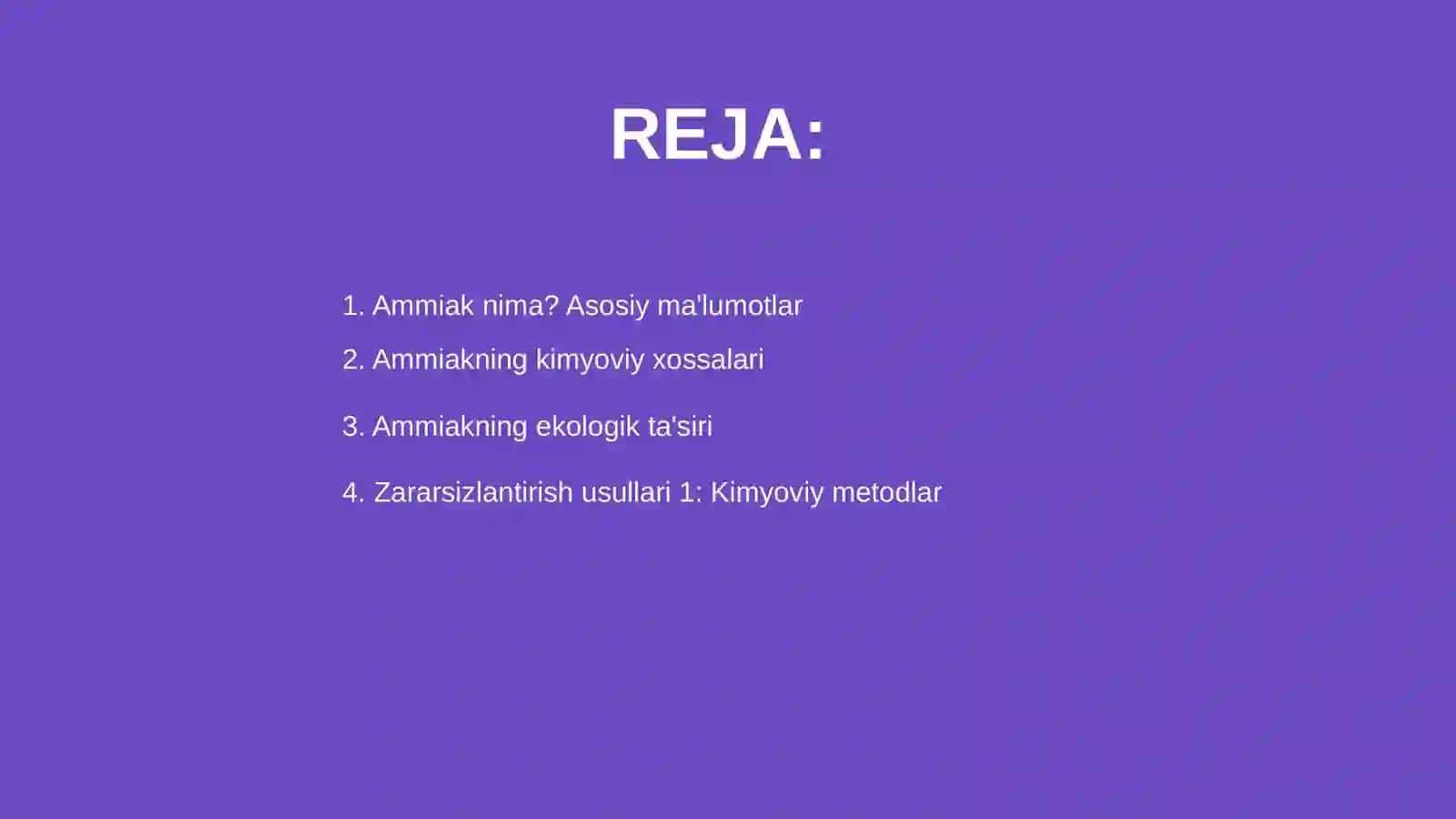 Ammiakning zararsizlantirilishi 2