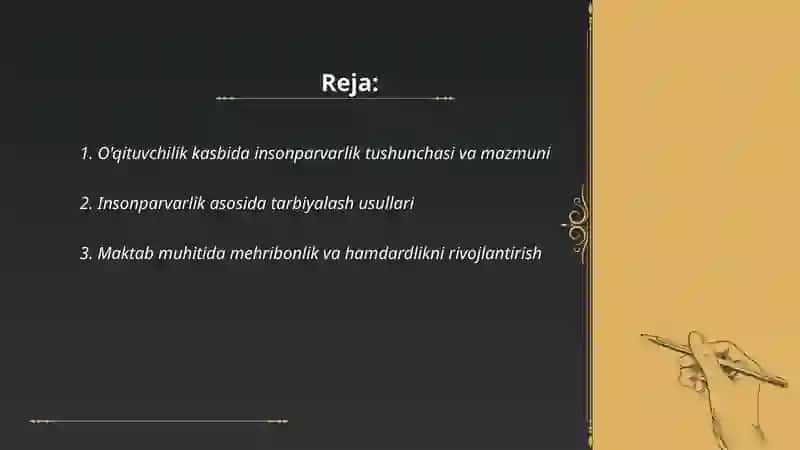 O'qituvchilik kasbining insonparvarlik yo'nalishi 2
