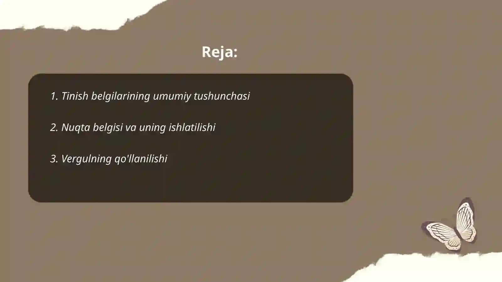 Tinish belgilarining umumiy tushunchasi 2