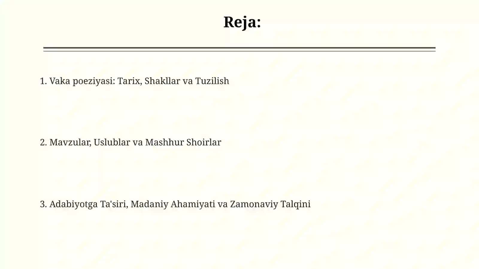 Waka she'riyatining tarixi va rivojlanishi 2