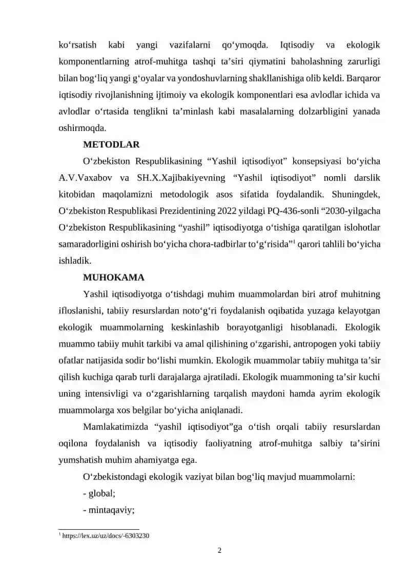 Yashil Iqtisodiyotga O‘tish Strategiyasi 2